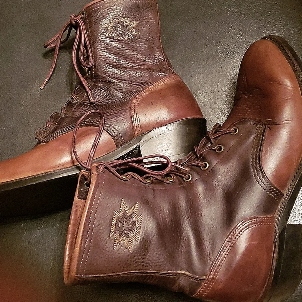 Vintage Men's Laredo Leather Roper Boots - Picture 6 of 6